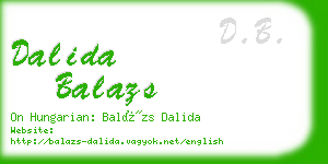 dalida balazs business card